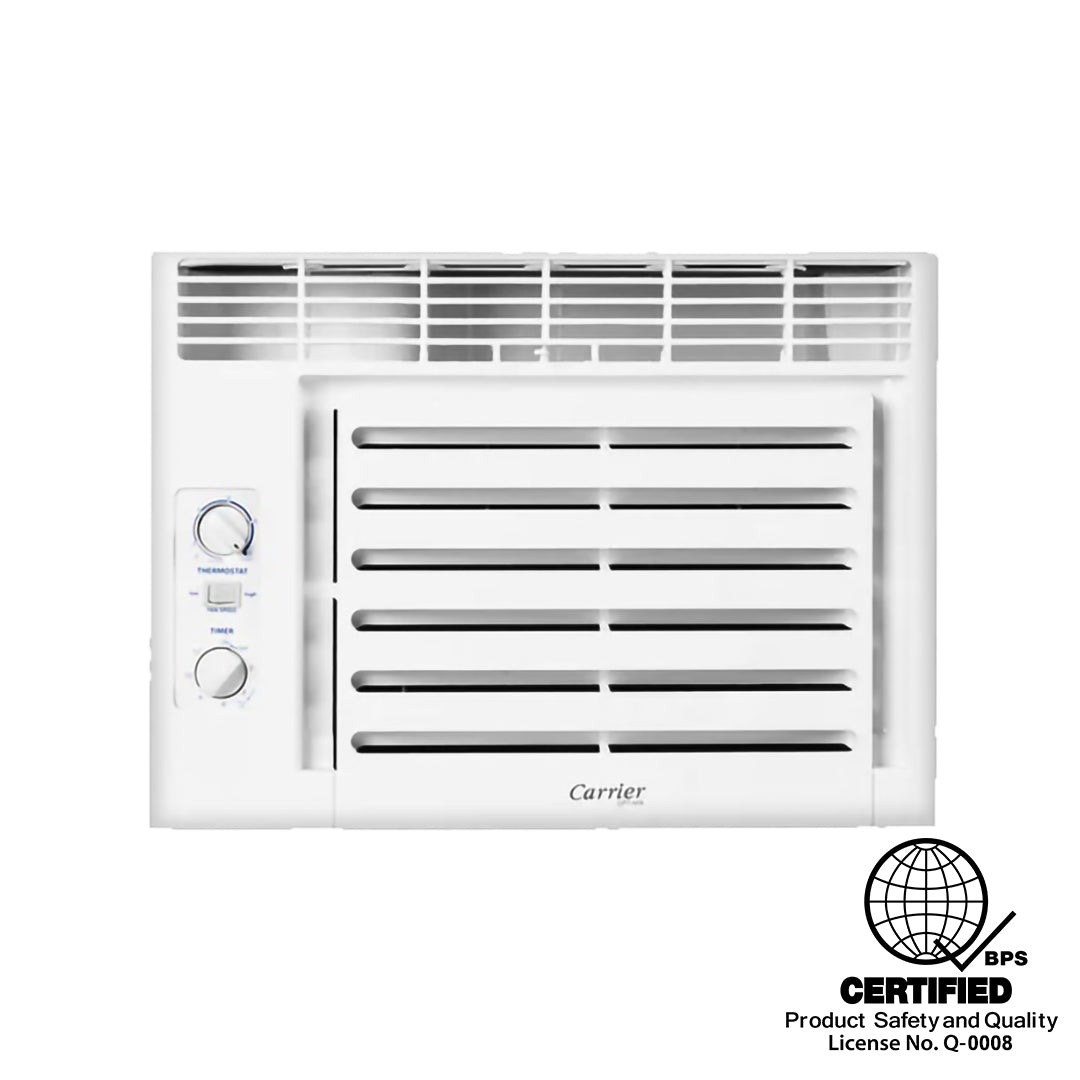 Carrier 0.5 HP Deluxe Optima Green Window-Type, Non-Inverter Air Conditioner (Premium)