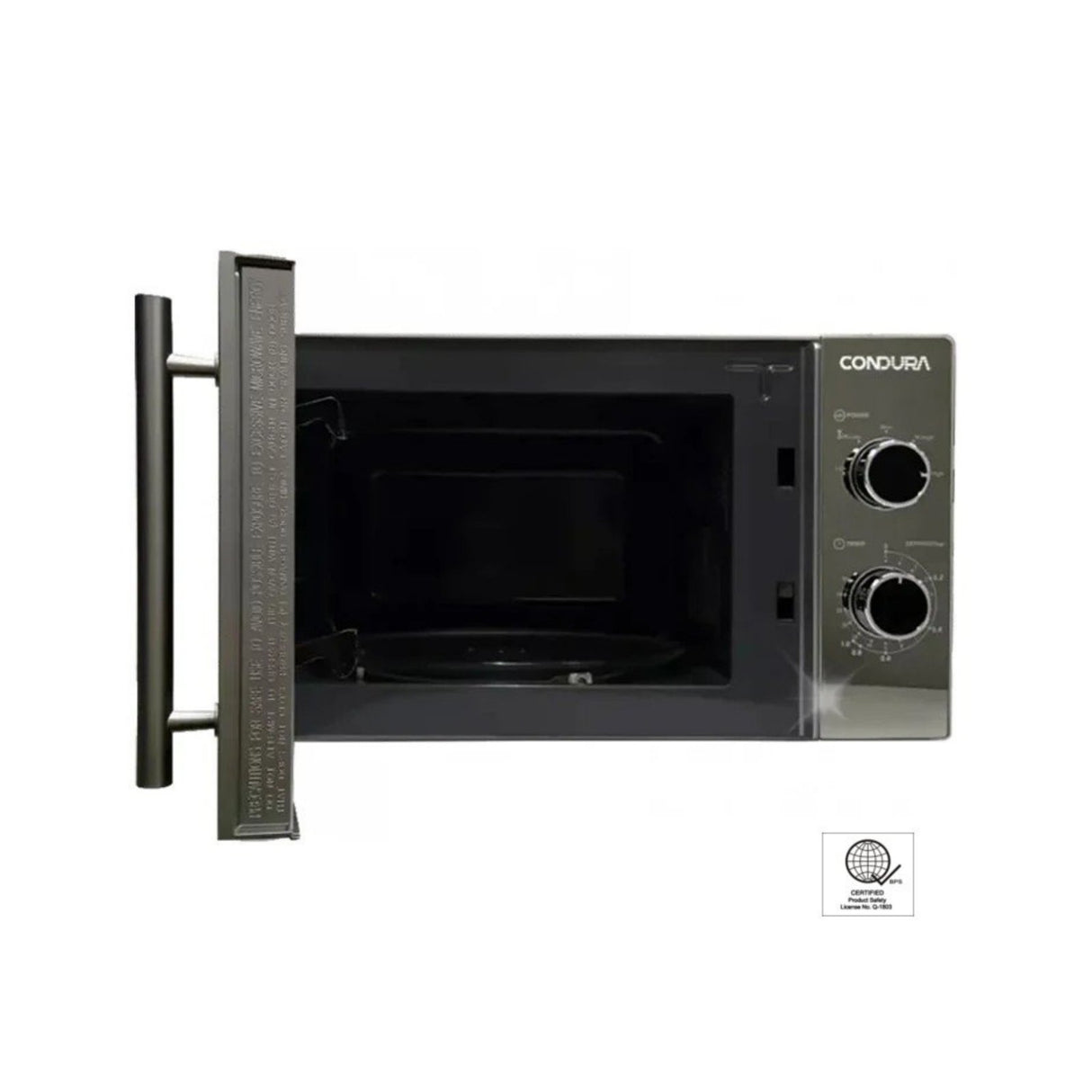 Condura 20L Mechanical Microwave Oven, Silver (Premium)