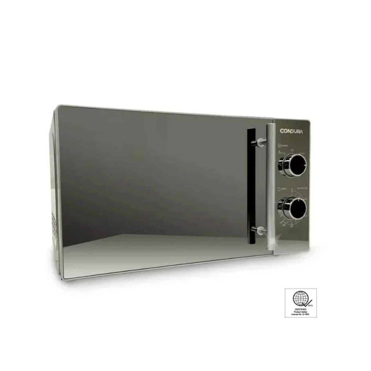 Condura 20L Mechanical Microwave Oven, Silver (Premium)