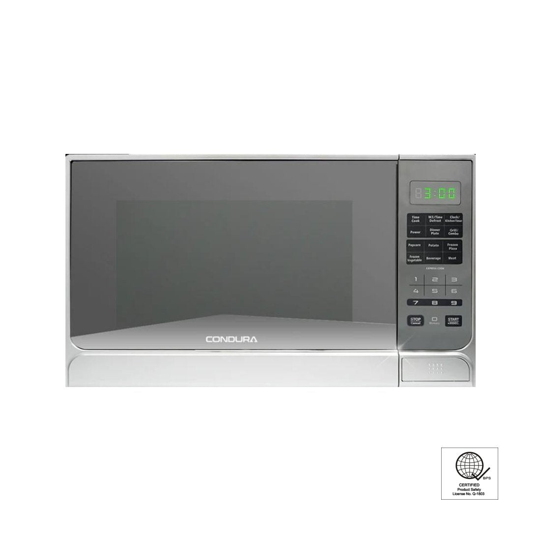 condura-30-liter-microwave-oven-silver-with-icc-sticker-full-front-view-mang-kosme