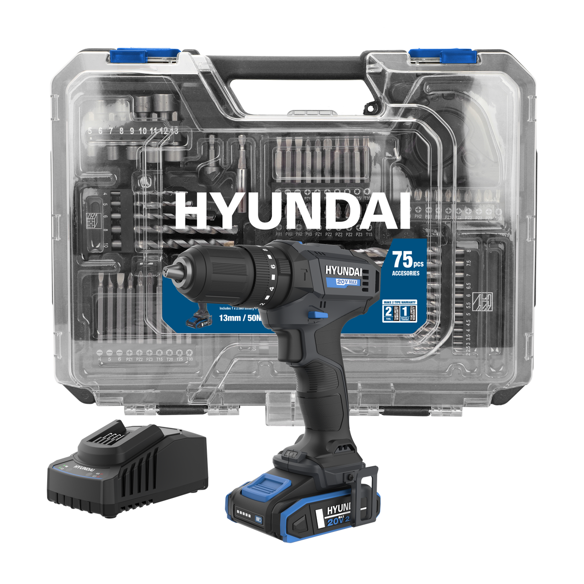 Hyundai Hammer Drill Set HD20S-50TT (Premium)