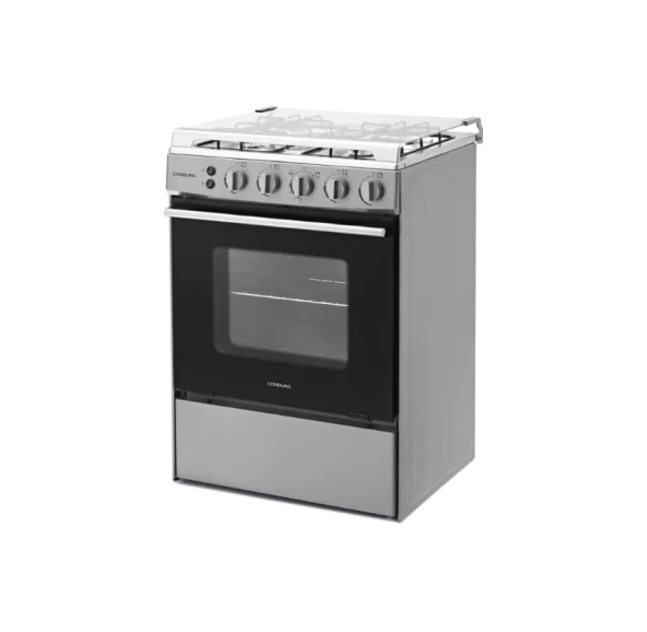 Condura 60 CM Free Standing Cooker 4 Gas Basic, Silver (Class C)