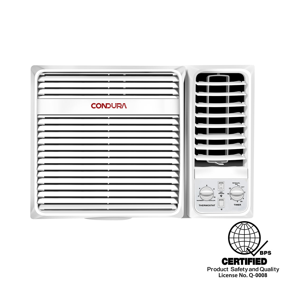 Condura 0.75 HP Timer 6X Series Window-Type Non-Inverter Air Conditioner (Premium) MK360