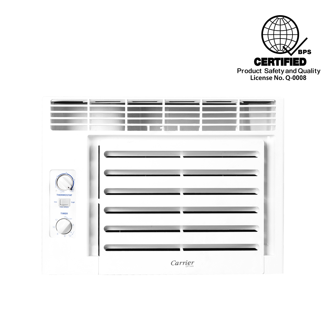 Carrier 0.5 HP Deluxe Optima Green Window-Type, Non-Inverter Air Conditioner (Class B)