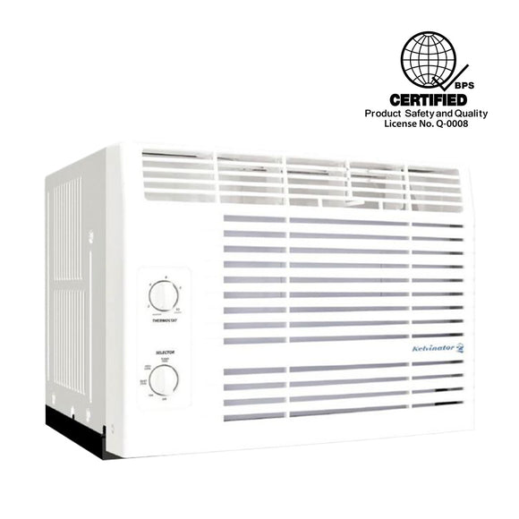 Kelvinator 0.50 HP Window-Type Air, Non-Inverter Conditioner (Class A)