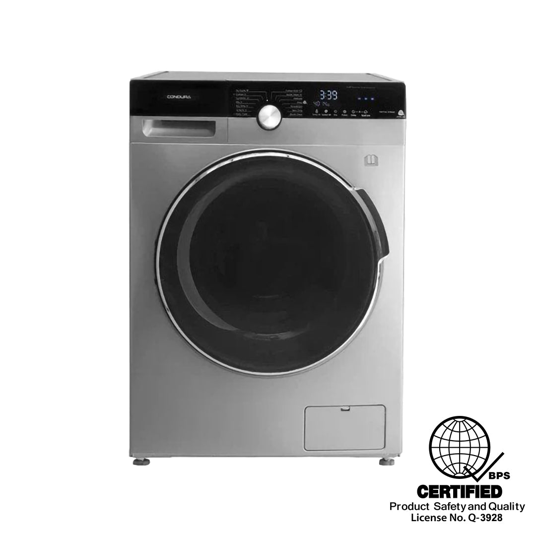 Condura 12 KG Front Load Combo Inverter Washing Machine Silver (Class A)