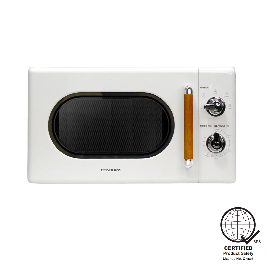 Condura 20 L Retro White Microwave Oven (Premium)