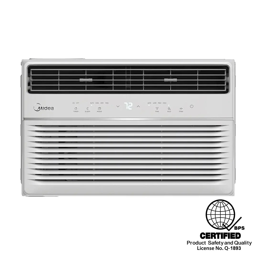Midea 0.8 HP Window-Type Remote, Non-Inverter Air Conditioner (Class A)