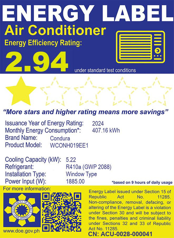 Condura 2.00HP Remote 6X+ Series Non-Inverter Air Conditioner (Premium)