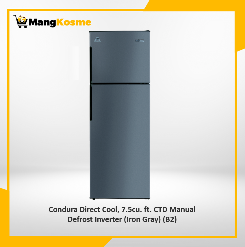 Condura Direct Cool 7.5 Cu. Ft. Condura Two Door Manual Defrost Inverter (Iron Gray) (Class C)