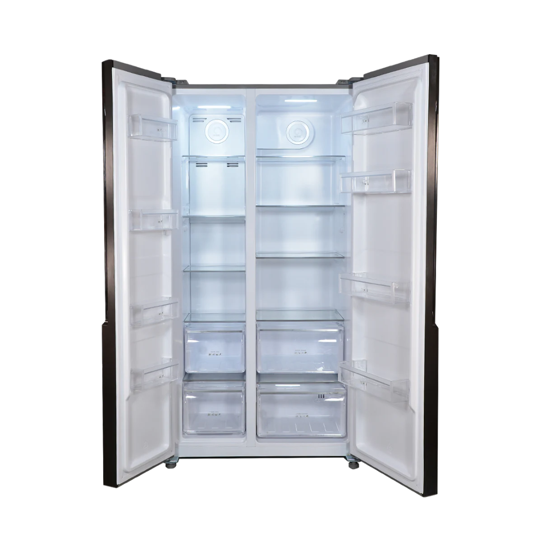 Condura 20 Cu. Ft. No Frost Inverter Side-by-Side Refrigerator Black Glass Door CSS-562i (Class B)