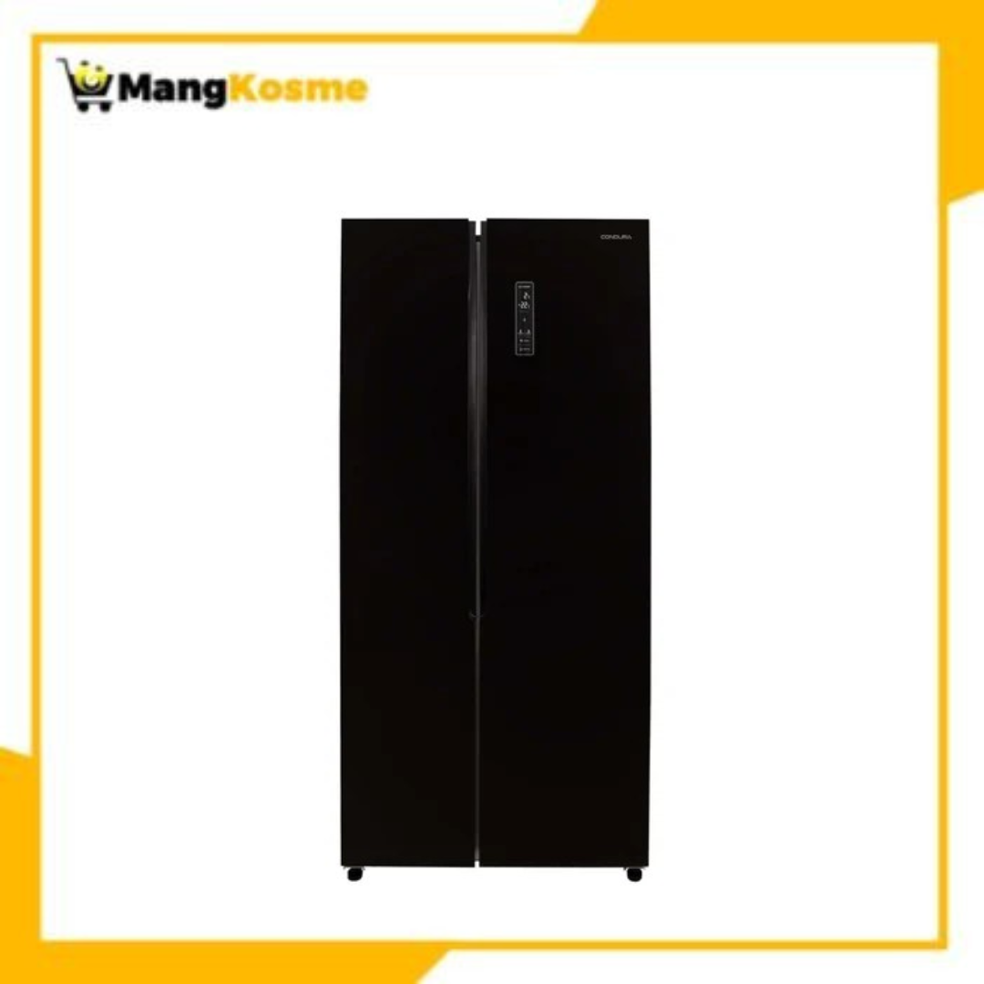 Condura 19.8 Cu. FT. No Frost Fully Auto, Side by Side Inverter Refrigerator, Black Glass, CSS-564i (Class A)