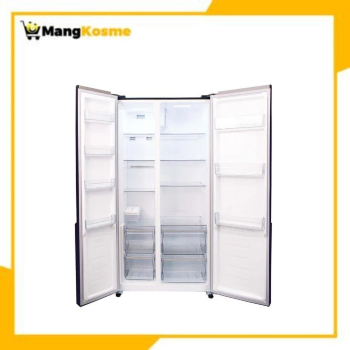 Condura 18.8 Cu. FT. No Frost Fully Auto, Side by Side Inverter Refrigerator, Black Glass, CSS-564i (Class A)