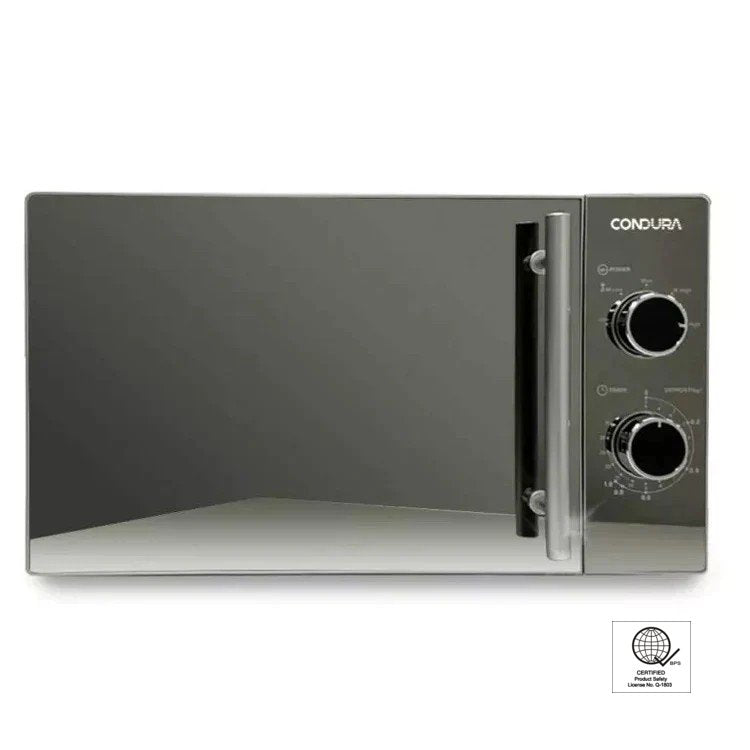 Condura  20L Mechanical Microwave Oven, Silver (Premium)