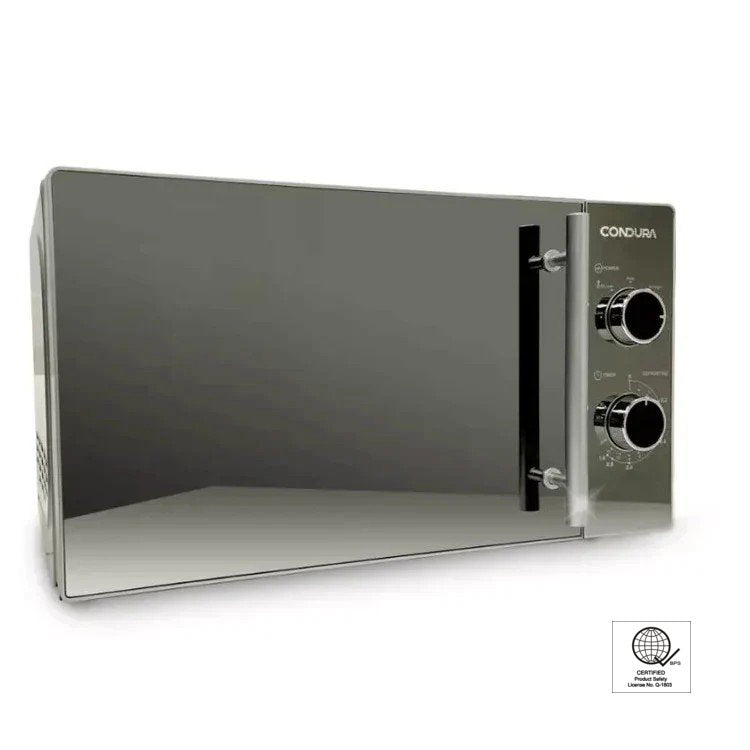 Condura  20L Mechanical Microwave Oven, Silver (Premium)