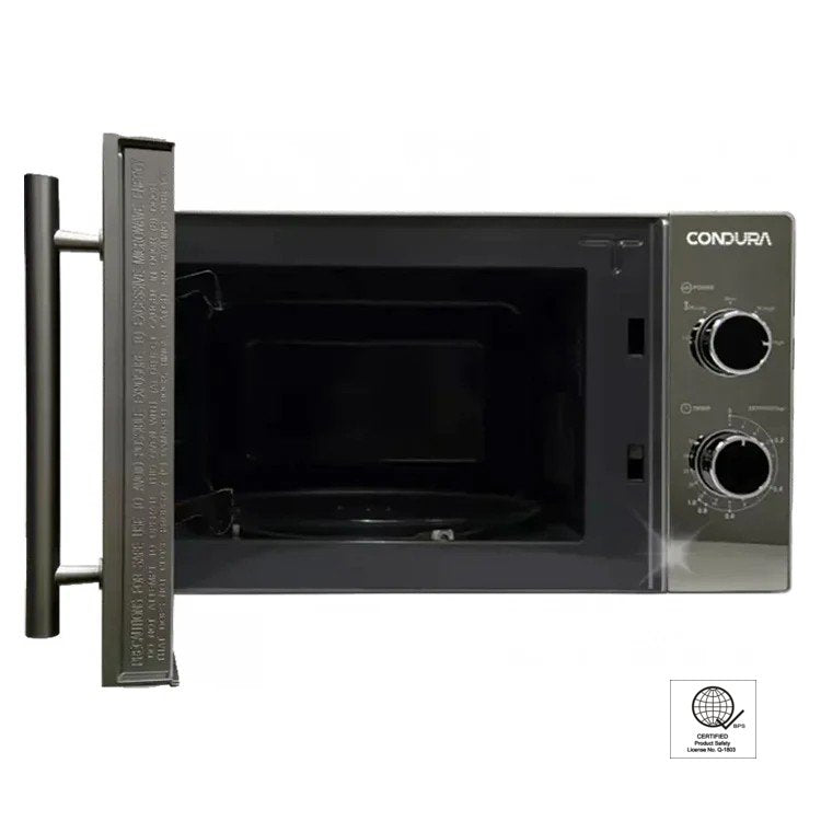 Condura  20L Mechanical Microwave Oven, Silver (Premium)