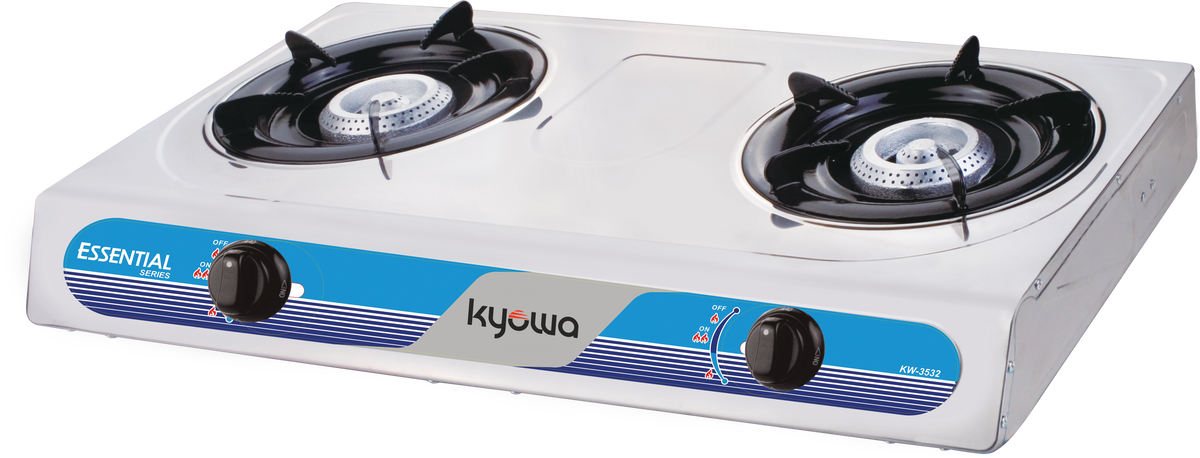 Kyowa Gas Stove 2-Burner CI S/S Body Silver ( Class B)