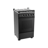 Midea 50 CM 4 Burner Gas Range, Black (Class B)