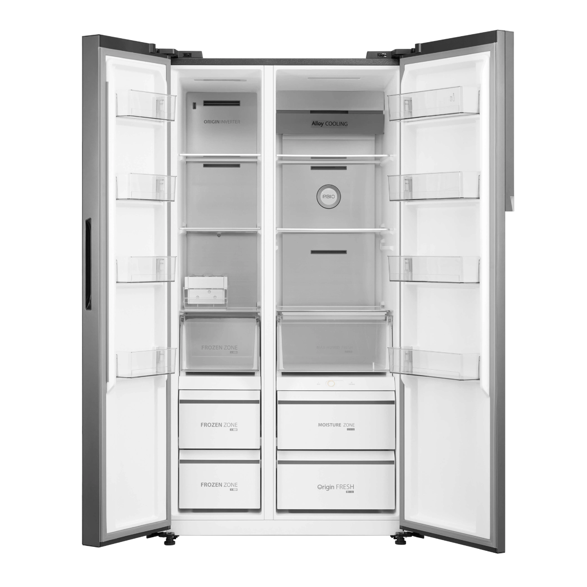 Toshiba 21.3 Cu.Ft. Side by Side No Frost Inverter Refrigerator Black Glass (Class A)