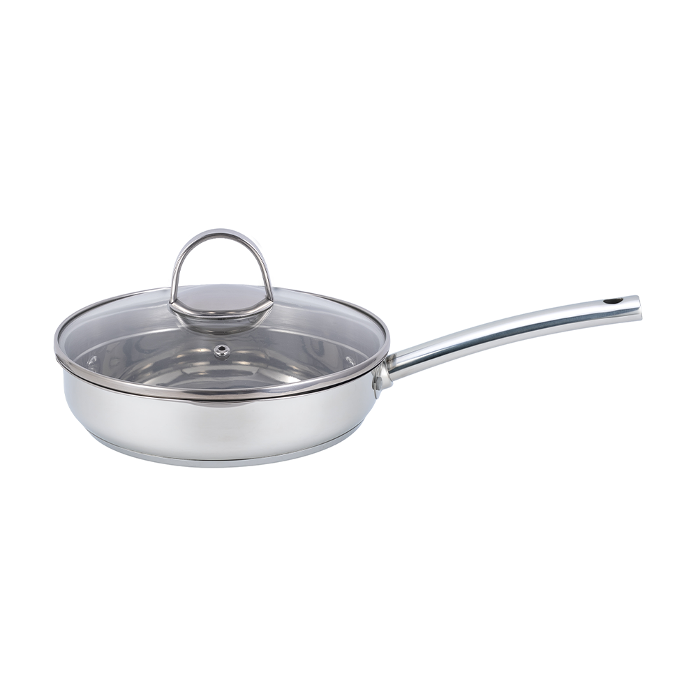 Masflex 20cm Stainless Steel Frypan With Glass Lid VC-20FP (Premium ...