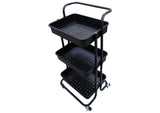Cascade 3 Tier Rolling Multi-Purpose Storage Cart/black VH-S09/B (Premium)
