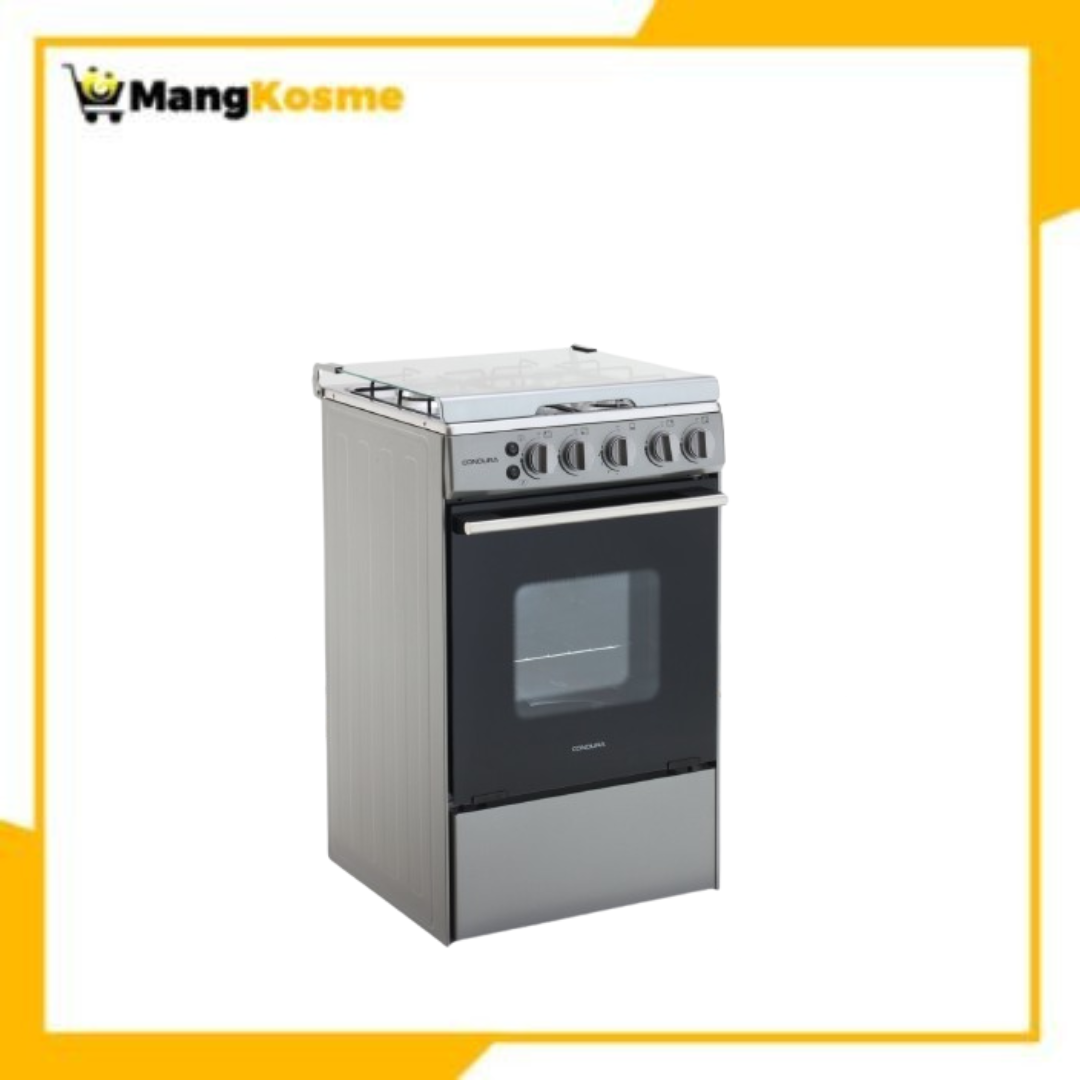 Condura 50 CM Free Standing Cooker 4 Gas Basic, Silver (Class B) - 0