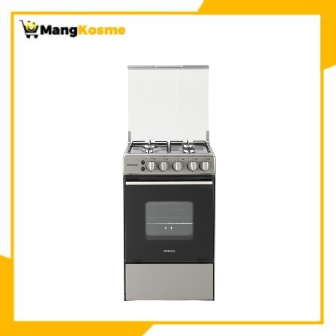 Condura 50 CM Free Standing Cooker 4 Gas Basic, Silver (Class B)