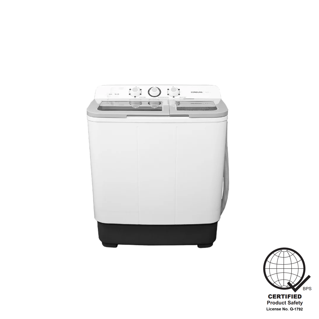 Condura 12 KG Twin Tub Washing Machine, Gray (Class B)
