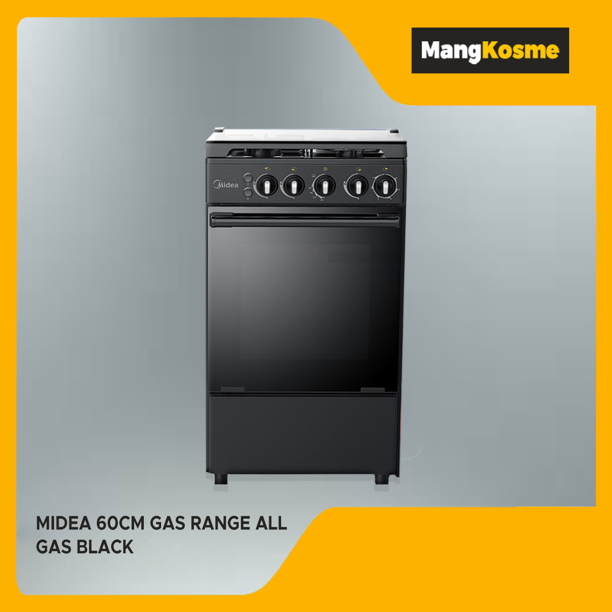 Midea 60CM All-Gas Powered Gas Range (Black) l Mang Kosme