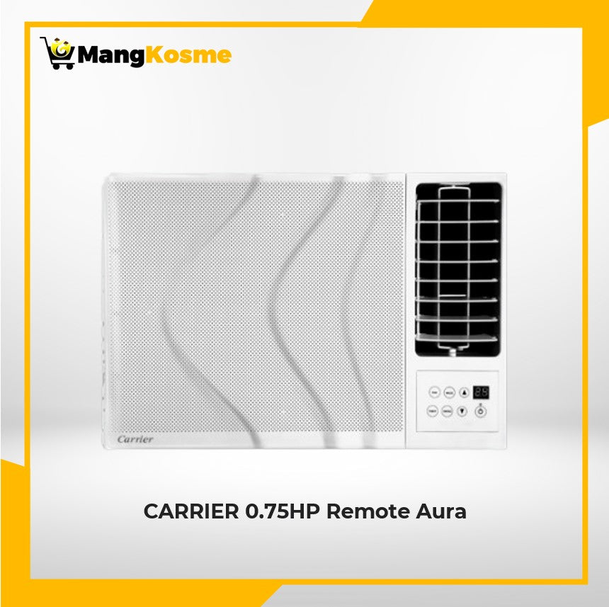 carrier-remote aura-0.75 hp-window-type-aircon-front-view-mang-kosme